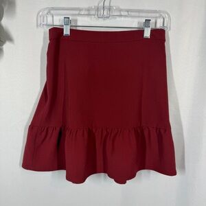 J Crew Mercantile | Mini Skirt Maroon Red Elastic Waist Women's Size 2